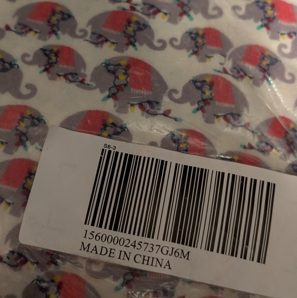 New In Bag Victoria's Secret Red and Gray Elephant Pajama Set - Picture 2 of 3